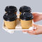 Tazza di caffè accatastabile della carta della bagassa di 4 tazze Tray Cup Holder