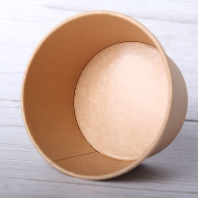 Tazze concimabili della carta kraft dell'insalata eliminabile 460ml