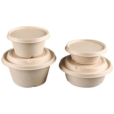 10oz, 16oz, 26oz, ciotola di carta concimabile 36oz con il coperchio per portano via