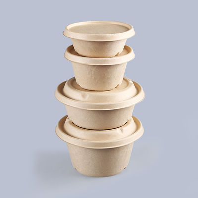 10oz, 16oz, 26oz, ciotola di carta concimabile 36oz con il coperchio per portano via