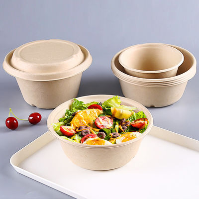 10oz, 16oz, 26oz, ciotola di carta concimabile 36oz con il coperchio per portano via