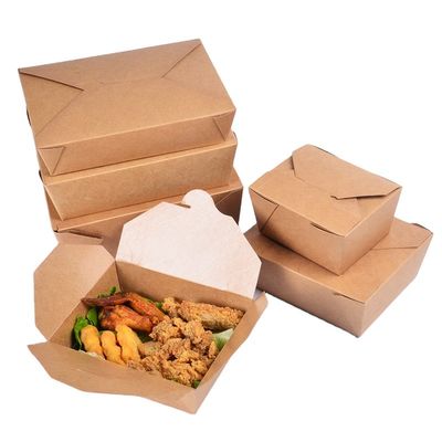 Il PLA ha ricoperto il picnic Bento Lunch Boxes Flexo Printing di 337gsm Kraft
