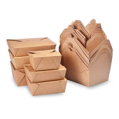 Il PLA ha ricoperto il picnic Bento Lunch Boxes Flexo Printing di 337gsm Kraft